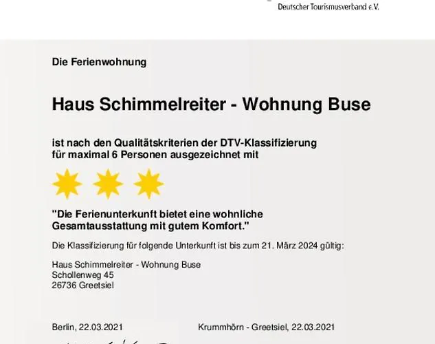 Apartmán Haus Schimmelreiter